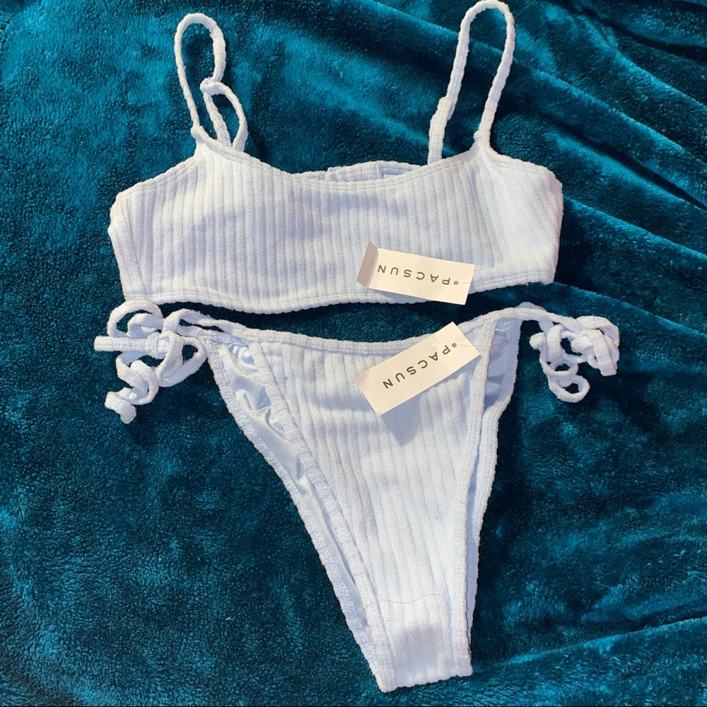 NWT Pacsun Baby Blue Two Piece Set Size S